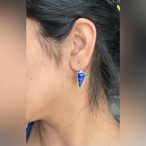 Two Colored Blue Earrings